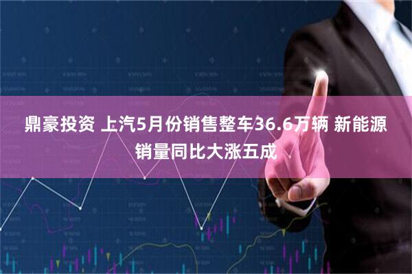 鼎豪投资 上汽5月份销售整车36.6万辆 新能源销量同比大涨五成